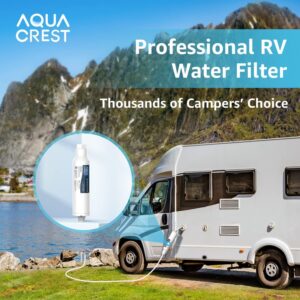 AQUA CREST RV Inline Water Filter | NSF, 4-Pack - Chlorine Reduction