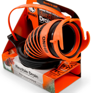 Camco 39319 RhinoExtreme 3-in-1 Sewer Hose Seal - Flexible Fitting, Black