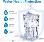 NSF Certified RV Inline Water Filter, 20 Microns, Reduces Bad Taste & Odors, Chlorine - 4 Pack
