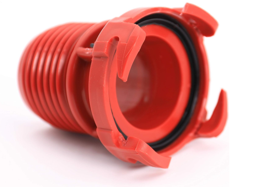 Valterra F02-3101 RV Drain Hose Connection EZ Coupler Adapter - Red
