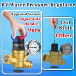 Adjustable RV Water Pressure Regulator: Upgrade for Camper, Reducer with Handle