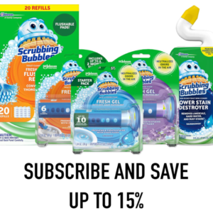 Scrubbing Bubbles Toilet Gel Stamps: Rainshower Scent, 1 Dispenser + 6 Stamps