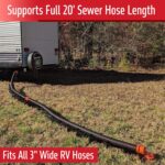 20ft RV Sewer Hose Support: Patented Nesting Design, Quick Setup, Proper Drainage