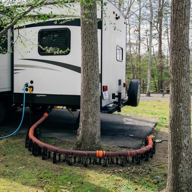 Camco Sidewinder 20-Ft RV Sewer Hose Support | Telescoping Design