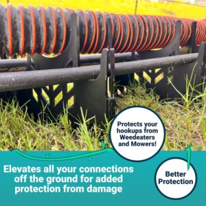 RV Full Hookups Tamer 3-in-1 Sewer Hose Support, Water Hose, Power Cord Cradles