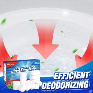 Vacplus Toilet Bowl Cleaner Tablets 20 Pack: Bleach Automatic Cleaners