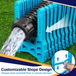 Adjustable 10FT RV Sewer Hose Support: Deep Cradles, Secure Rubber Band | Easy to Use