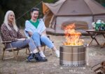 Portable Stainless Steel Fire Pit - Smokeless Outdoor Wood Burning (19 Inch)
