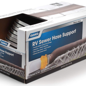 Camco Aluminum Sewer Hose Support | Up to 10' | Strap Kit | Durable & Lightweight