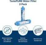 Camco TastePURE RV Water Filter | Odor & Chlorine Reduction | USA Made | 2-Pack