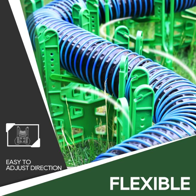RVGUARD 15-Ft Sewer Hose Support: Green, Adjustable, Fast Dump