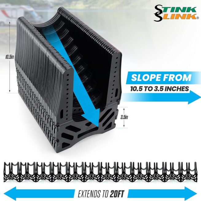 RV Sewer Hose Support: 20-Foot Holder for Trailers, Campers & Motorhomes