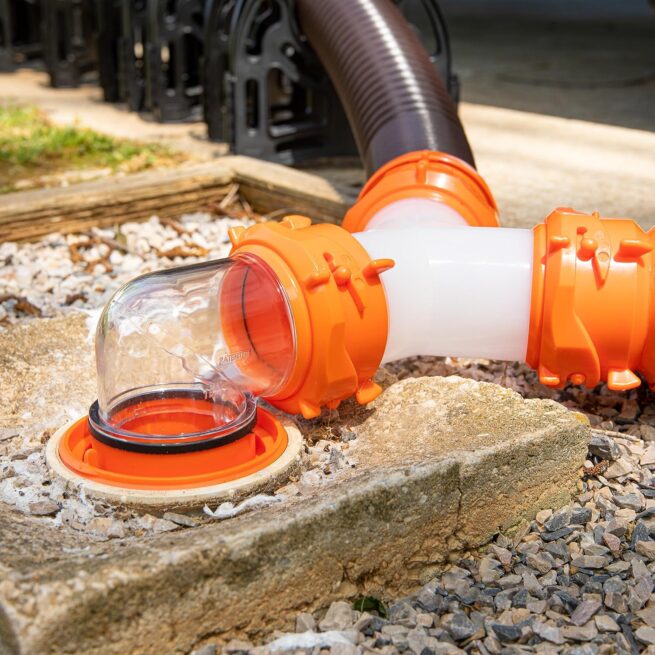 Camco RhinoFLEX RV Wye Sewer Hose Fitting | Swivel Ends, Gaskets