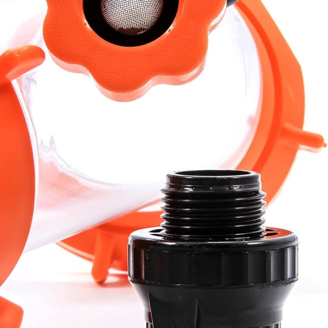 Camco Rhino Blaster RV Tank Rinser | Vacuum Breaker, Clear 45° Elbow, 360° Swivel Fittings