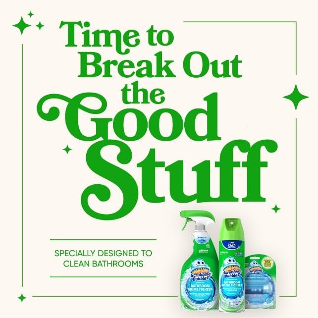 Scrubbing Bubbles Toilet Gel Stamps: Rainshower Scent, 1 Dispenser + 6 Stamps