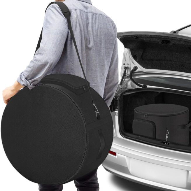 SIRUITON 24 Outdoor Fire Pit Bag  Outland 883885 Compatible Travel Case, Black