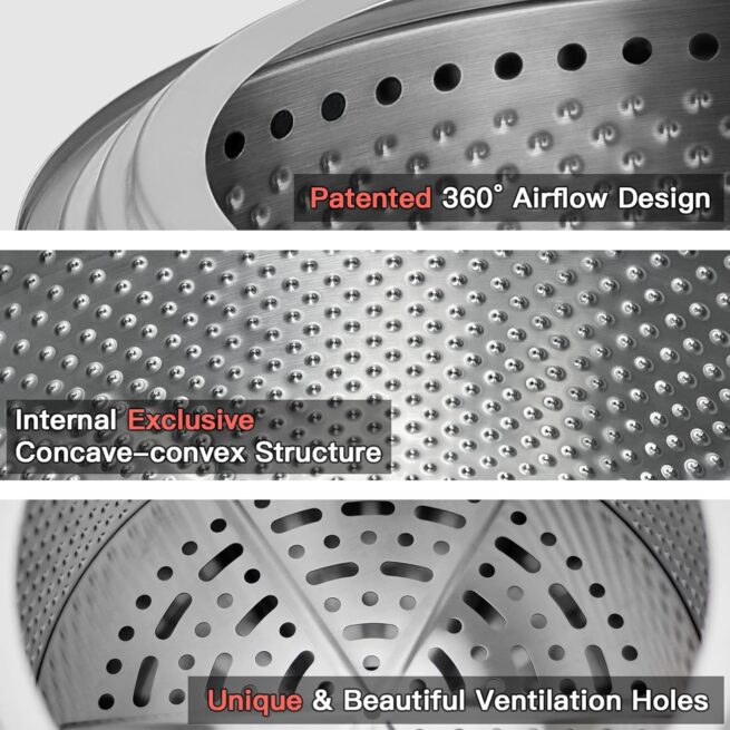 Portable Stainless Steel Fire Pit - Smokeless Outdoor Wood Burning (19 Inch)