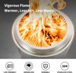 Hykolity 19" Stainless Steel Fire Pit with Cooking Grate & Removable Ash Pan