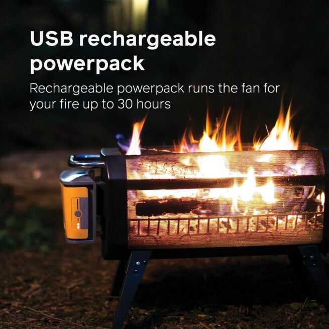 BioLite FirePit: Smokeless Outdoor Wood & Charcoal Fire Pit with Bluetooth & USB-A Out