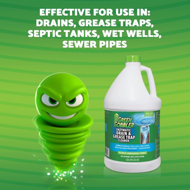 Green Gobbler Enzyme Drain Cleaner | Fights Odors & Grease | 1 Gal