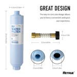 RV Water Filter: Flexible Hose Protector, Reduces Taste, Odors, Chlorine, Sediment (4-Pack)