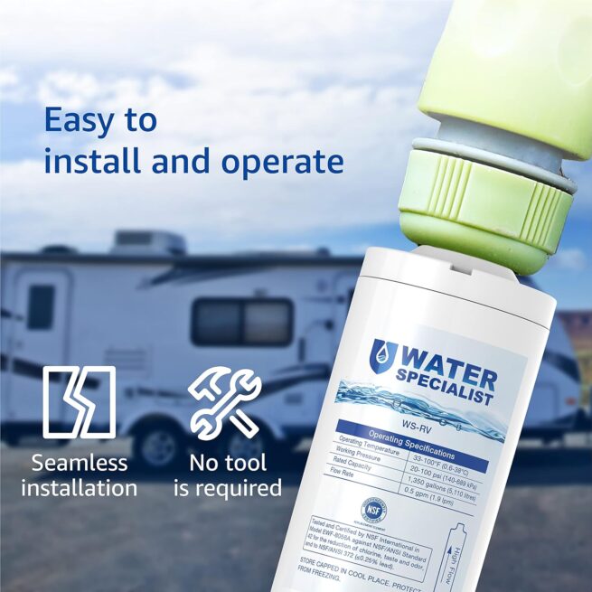 Waterspecialist RV Inline Water Filter | NSF Certified