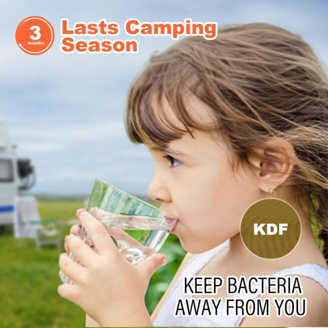 WELLUCK RV Camper Inline Water Filter: Chlorine & Odor Reduction - 4 Pack