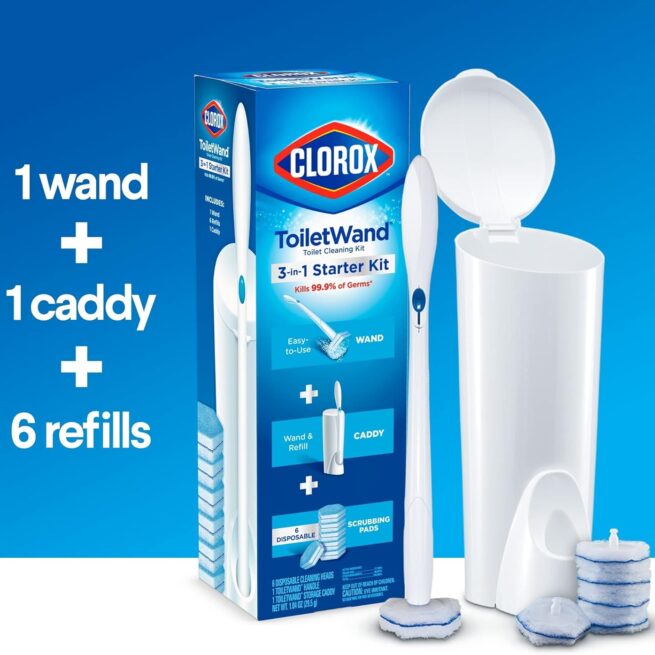 Clorox ToiletWand: Disposable Cleaning Kit with 6 Refills