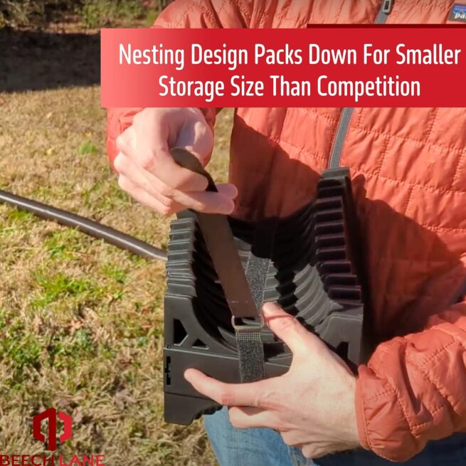 20ft RV Sewer Hose Support: Patented Nesting Design, Quick Setup, Proper Drainage