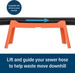 Camco Rhino RV Sewer Hose Support | Stable Setup | Extends Over Uneven Terrain | (43072)