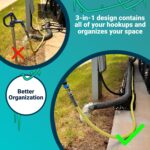 RV Full Hookups Tamer  3-in-1 Sewer Hose Support, Water Hose, Power Cord Cradles