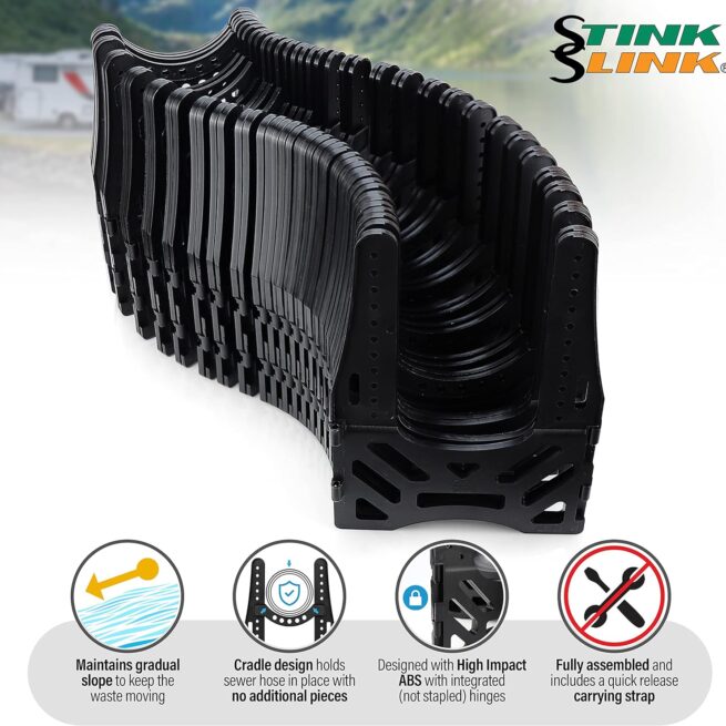 RV Sewer Hose Support: 20-Foot Holder for Trailers, Campers & Motorhomes
