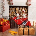 Buryeah 2-Piece Firewood Carrier & Welding Gloves: Canvas Log Tote, Heat-Resistant Leather