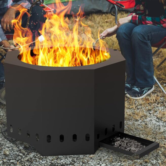 Onlyfire 26 Smokeless Fire Pit with Ash Pan - Outdoor Bonfire