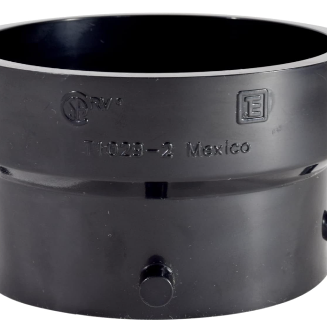 Valterra T1029-2 Termination Adapter - 3" Bayonet x 3" Hub, Black