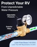 RV Fresh Water Kit: Pressure Regulator, Filter, Splitter, Connector & More