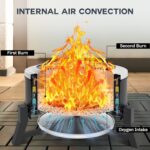 BALI OUTDOORS 22" Smokeless Fire Pit with Ash Pan - Portable Wood Burning Pellet Firepit