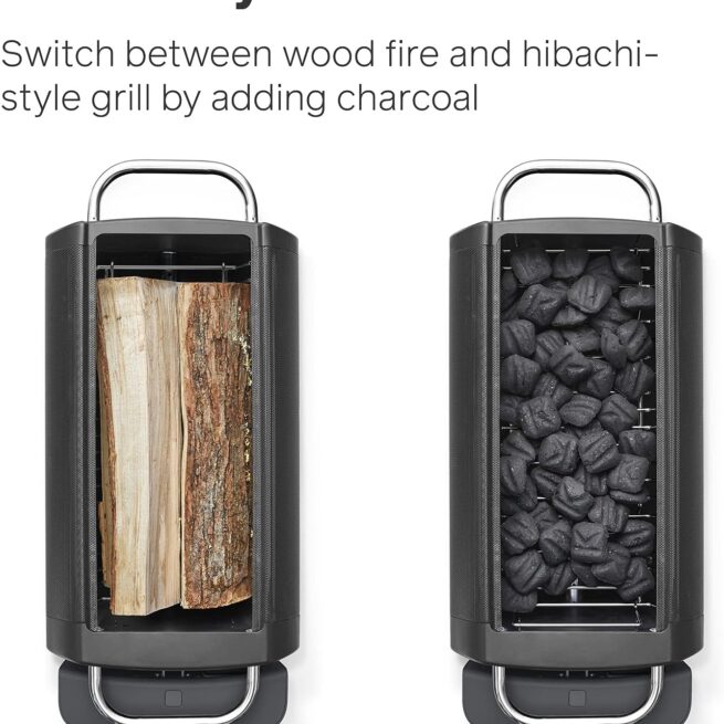 BioLite FirePit: Smokeless Outdoor Wood & Charcoal Fire Pit with Bluetooth & USB-A Out