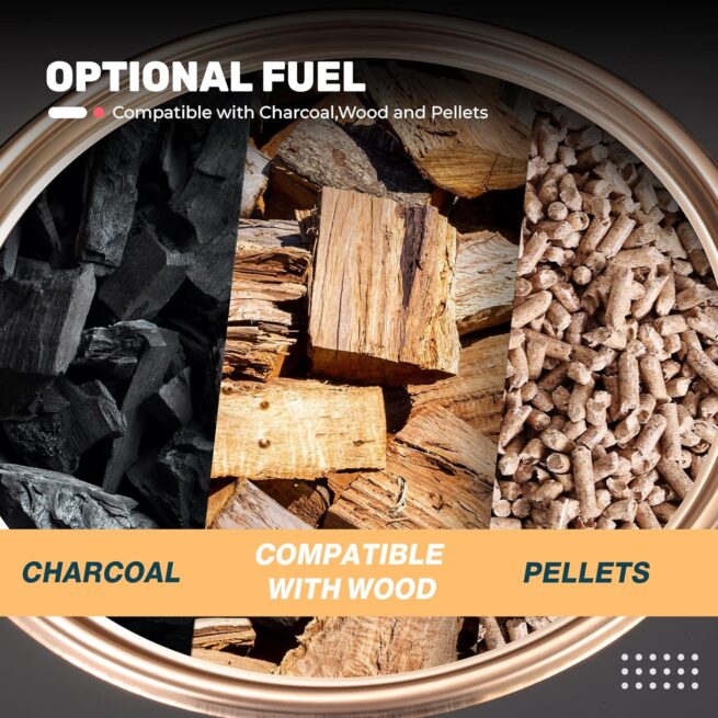 23" Smokeless Fire Pit: Outdoor with Ash Pan - Camping, Bonfire - Cover, Poker