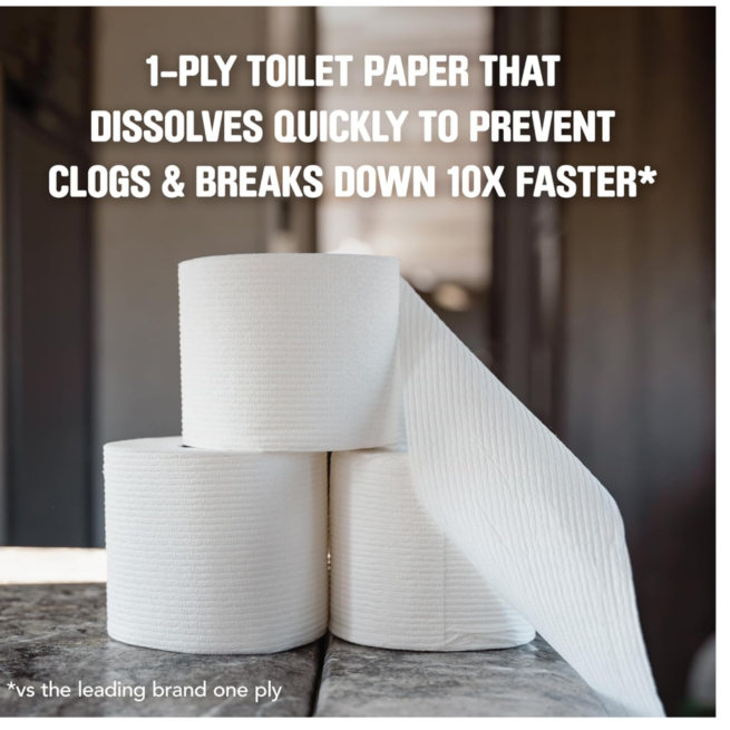 Scott Rapid-Dissolving Toilet Paper: 48 Double Rolls, Sustainable & Septic-Safe