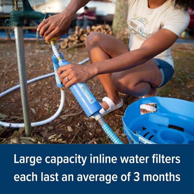 Camco TastePURE RV Water Filter | Odor & Chlorine Reduction | USA Made | 2-Pack