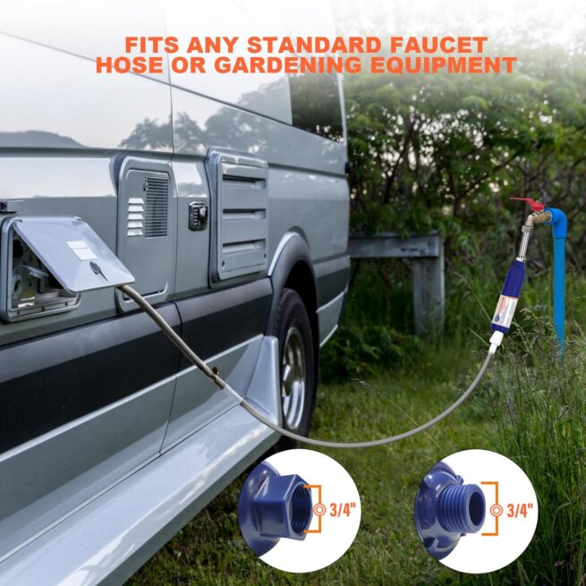 WELLUCK RV Camper Inline Water Filter: Chlorine & Odor Reduction - 4 Pack