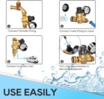 RVGUARD RV Water Pressure Regulator Valve - Brass Lead-Free