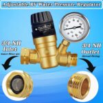 Adjustable RV Water Pressure Regulator: Upgrade for Camper, Reducer with Handle