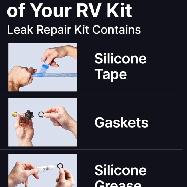 RV Fresh Water Kit: Pressure Regulator, Filter, Splitter, Connector & More