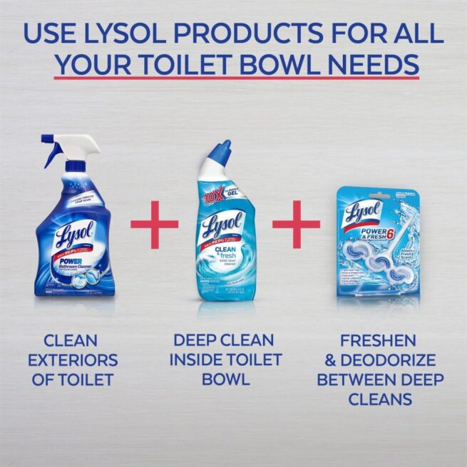 Lysol Toilet Bowl Cleaner Gel - 24oz, Forest Rain Scent, Stain Removal