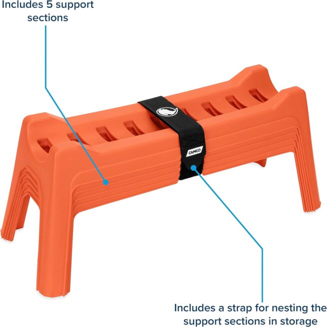 Camco Rhino RV Sewer Hose Support | Stable Setup | Extends Over Uneven Terrain | (43072)