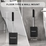 Fowooyeen Silicone Toilet Brush Set, Automatic - BlackFowooyeen