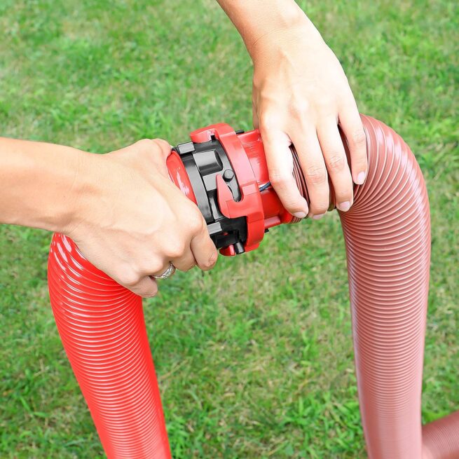 Valterra F02-3101 RV Drain Hose Connection EZ Coupler Adapter - Red