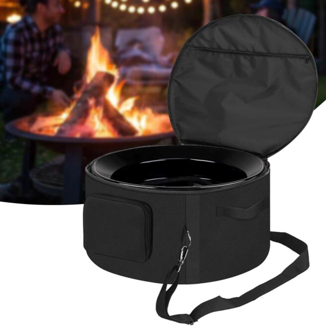 SIRUITON 24 Outdoor Fire Pit Bag  Outland 883885 Compatible Travel Case, Black